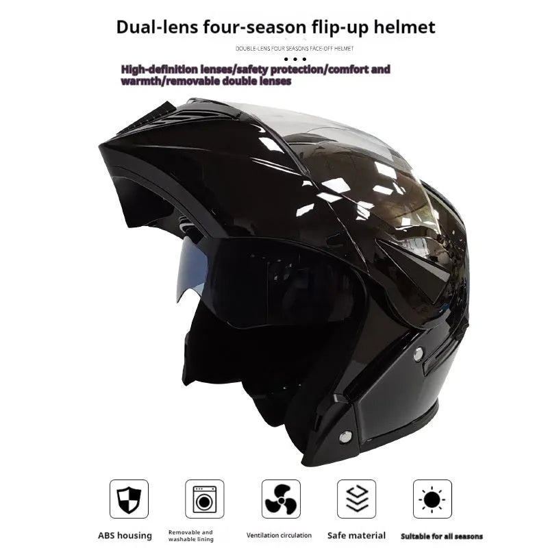 Men's and women's ABS full face motorcycle helmet in blue SER-285 colour