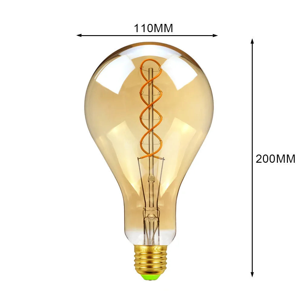 Double helix LED soft light strip measuring 110mm by 200mm with gold A110 power supply option