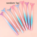 Creative cartoon mermaid pen with a 0.38mm fine tip and plastic shell.
