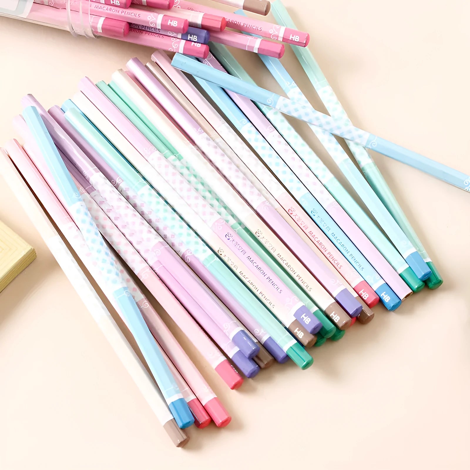Basswood six-angle technical drawing pencil with HB lead for thermal transfer applications