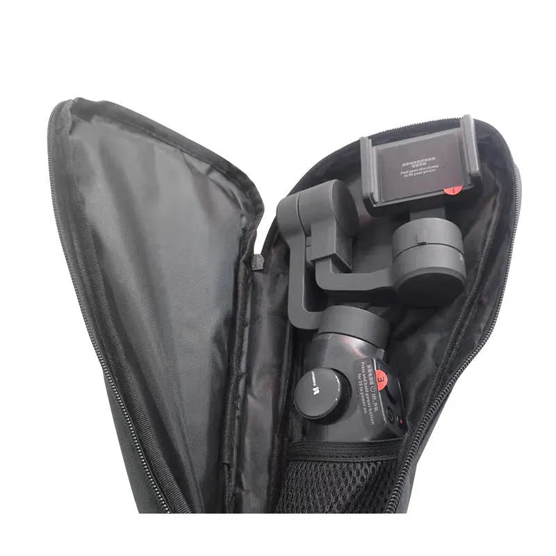 Black cloth mobile phone stabiliser storage bag for gimbal accessory protection