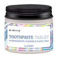 62 piece solid toothpaste tablets in TP19 format for portable oral hygiene