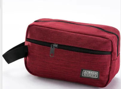 Ultra-light nylon travel makeup bag for men and women in solid colour