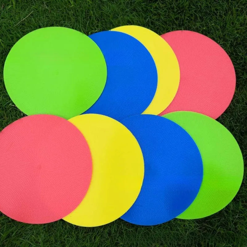 Flat circular TPE sports marker disc in assorted colours for football and ball game training