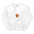 White printed letter fleece hoodie with side seam pockets and loose fit casual design