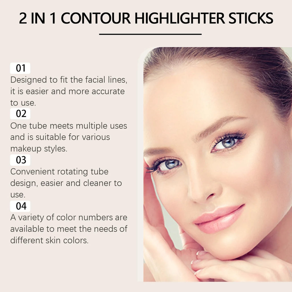 2-in-1 eyebrow highlighter and repair pencil in natural shades for brow definition