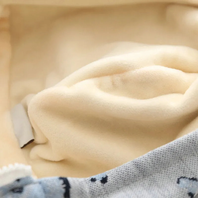 Blue dog sweater with a front zipper closure on a mannequin, showing casual cotton pet coat.
