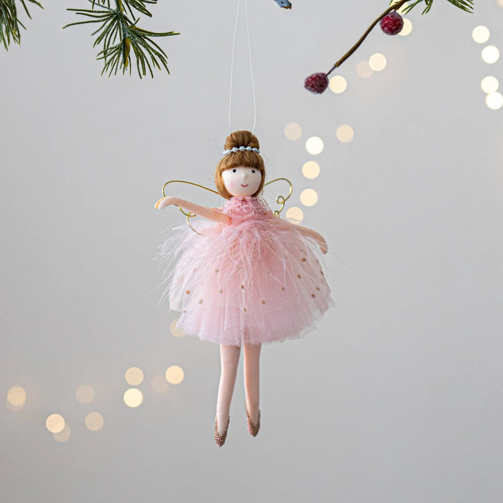 Pink or white cloth plush ballet girl angel doll pendant toy with modern simplicity style