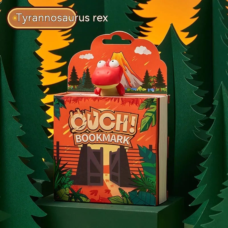 Dinosaur series animation-style bookmark with Tyrannosaurus Rex design for pupils' stationery