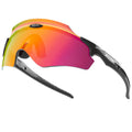 Frameless integrated lens sports glasses with colourful windproof design