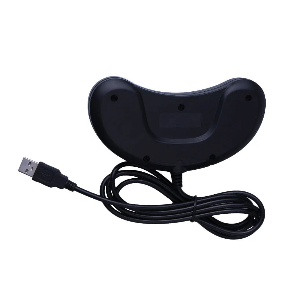 Black Sega USB game controller for PC with directional pad and action buttons