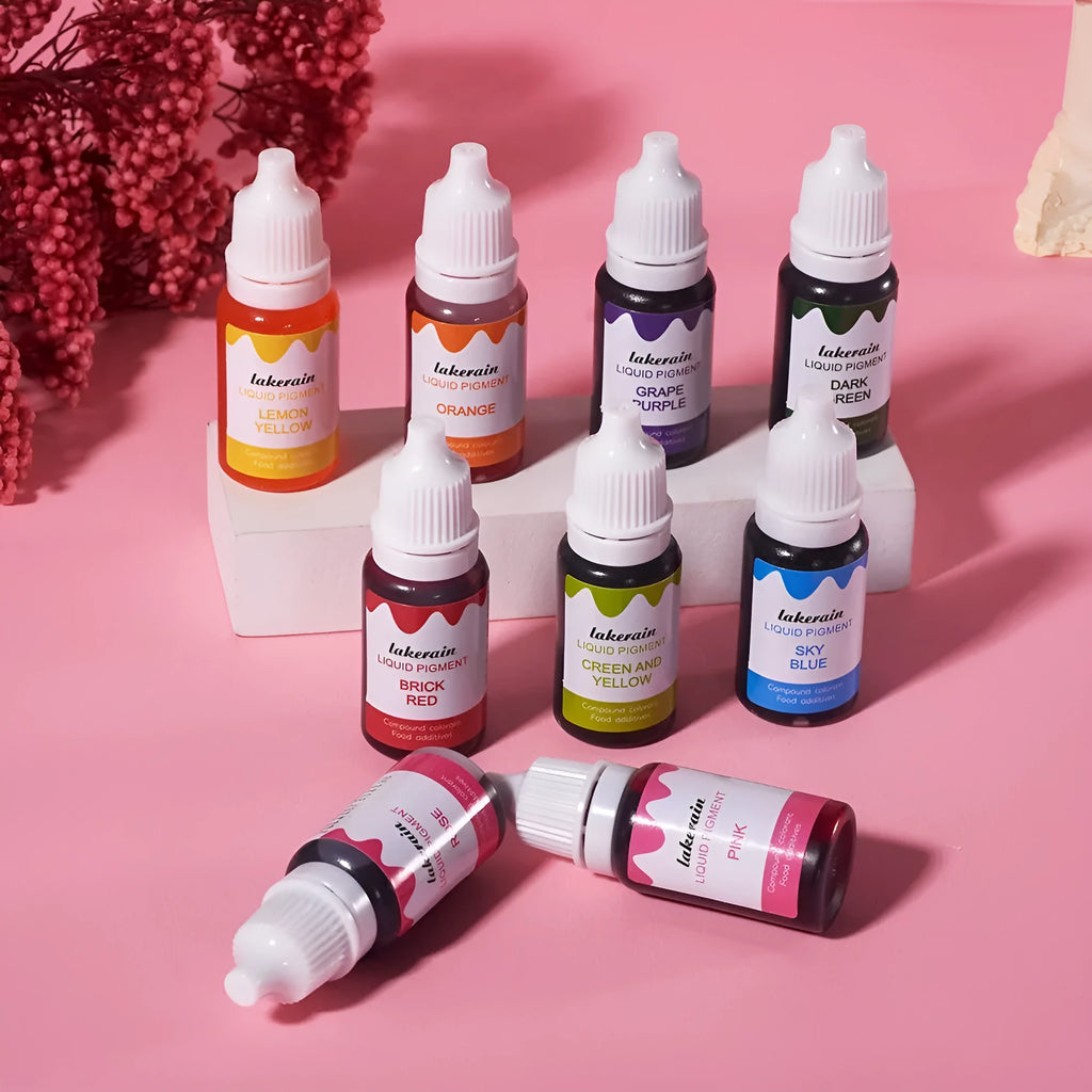 24 bottles of natural food colouring pigment set for handmade soap and cake decorating