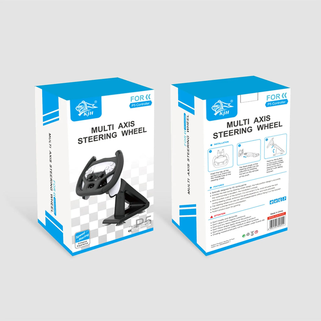 Black ABS plastic gamepad steering wheel bracket with a suction cup mount for mobile phone gaming.