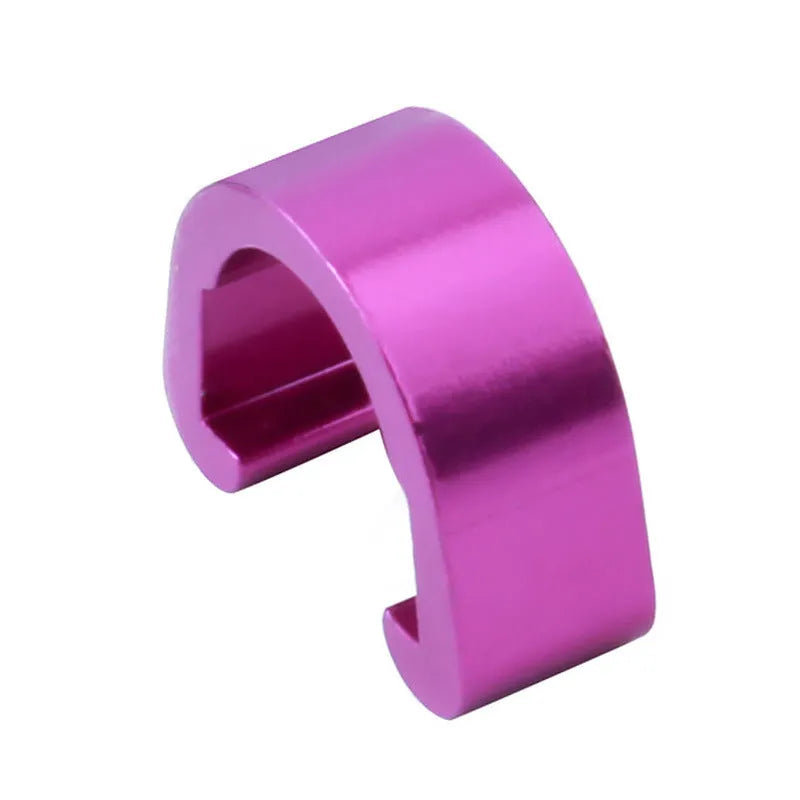 Aluminium alloy C-shaped buckle in multiple colours for bag hardware and DIY projects.