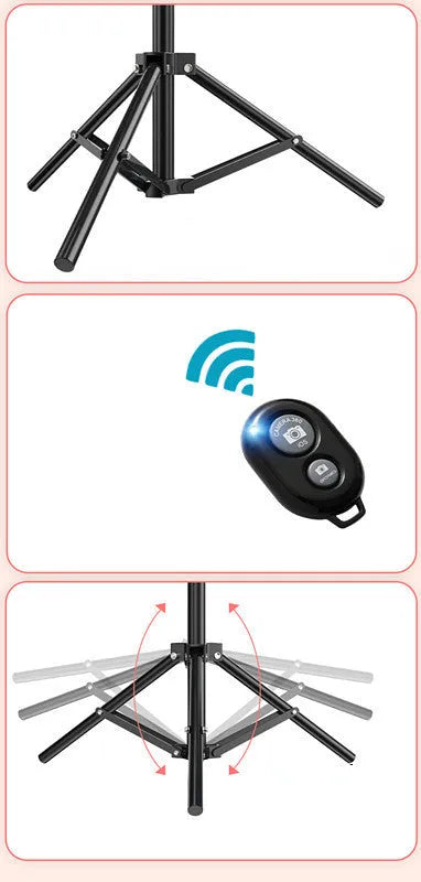 10-inch rotating ring selfie light with metal bracket for smartphone photography