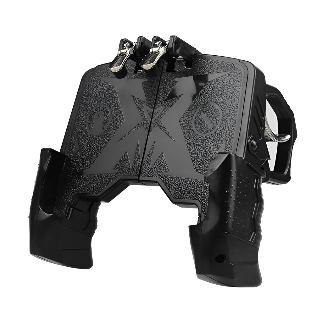 Mobile phone auxiliary physical plug-in suit handle gamepad controller in black colour with wired connection