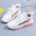 Women's sports casual shoe in white with cowhide leather upper, round toe, and high-top opening.