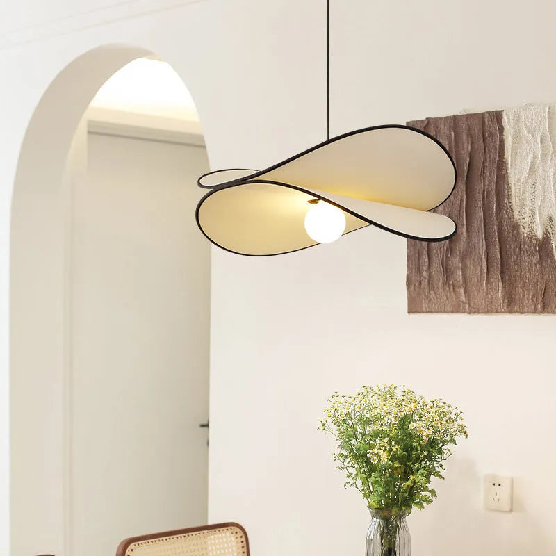 French style fabric chip chandelier pendant light in white with three size options