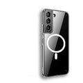 Transparent magnetic phone case for Samsung Galaxy S21 S22 S23 series with MagSafe charging compatibility
