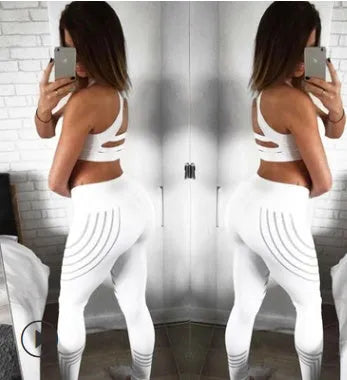 Women's milk silk workout leggings with glowing night print in European style pencil pants cut