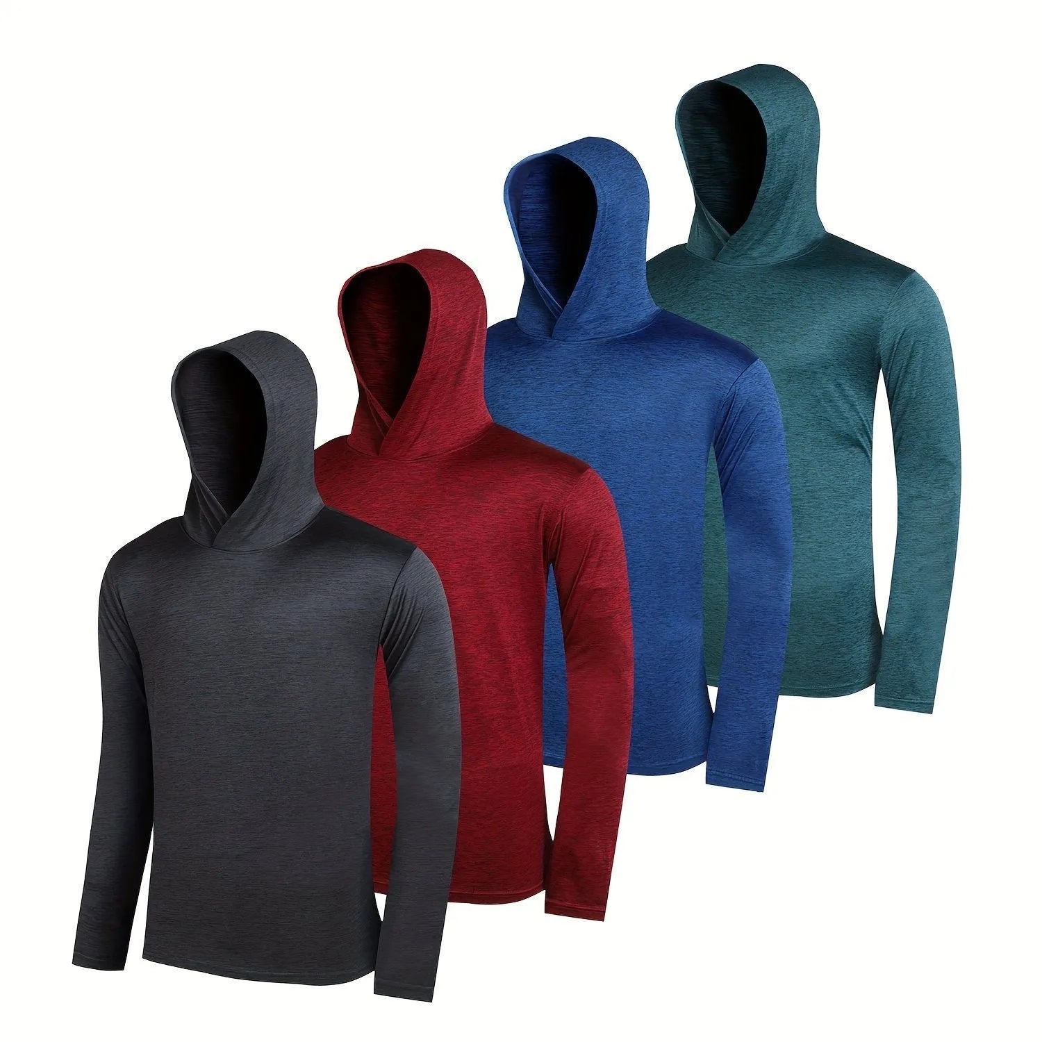 Men's lightweight hoodie 4-piece set in elastic polyester fibre available in multiple colours and sizes