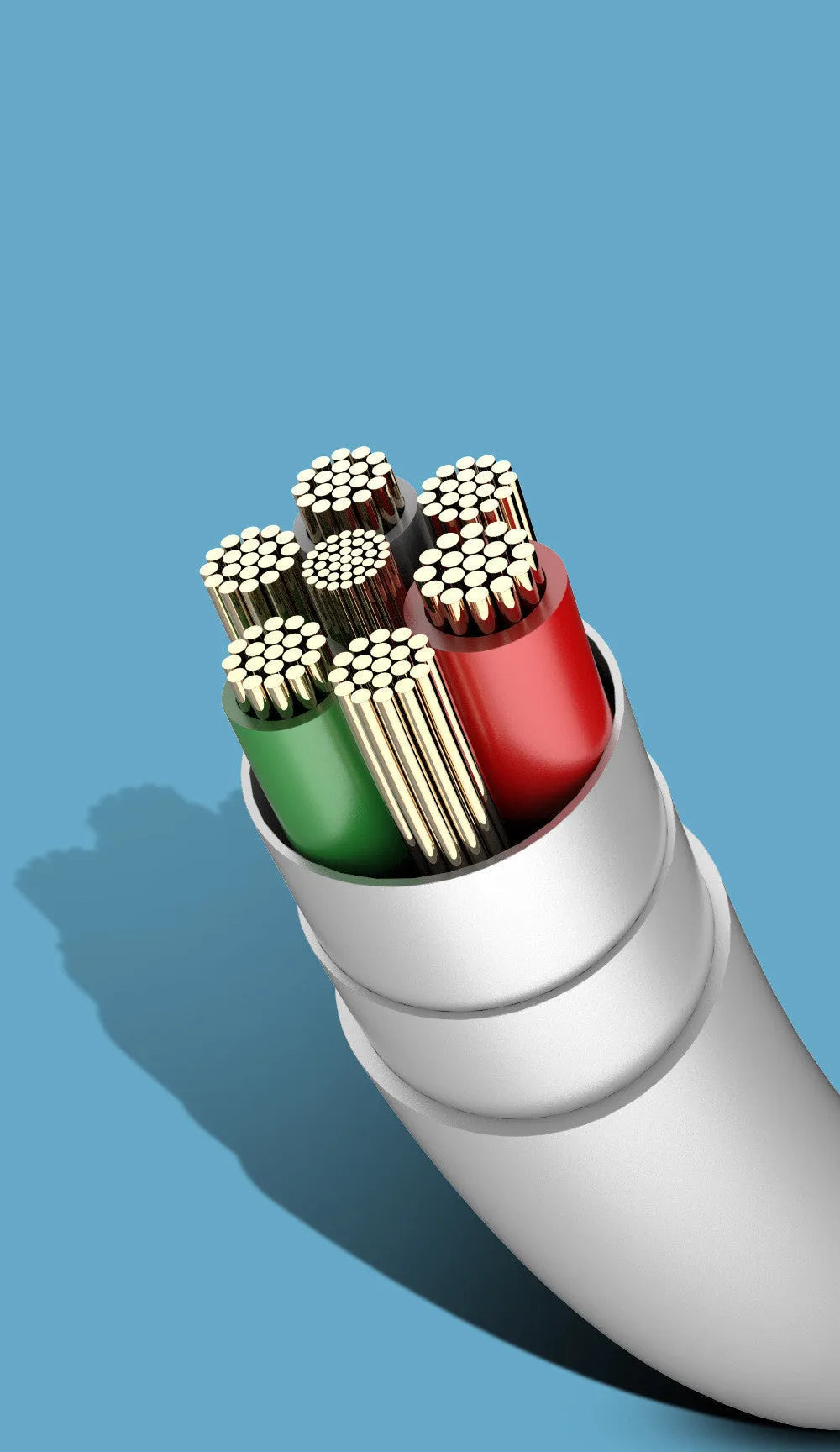 PD PVC mobile phone charging cable showing 1.2m length with 3U interface connectors