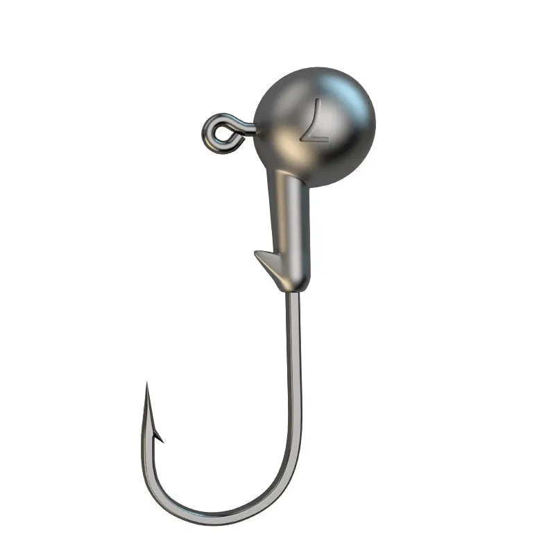 Enhanced lead-headed jig hooks pack of 50 pieces for soft plastic lure fishing