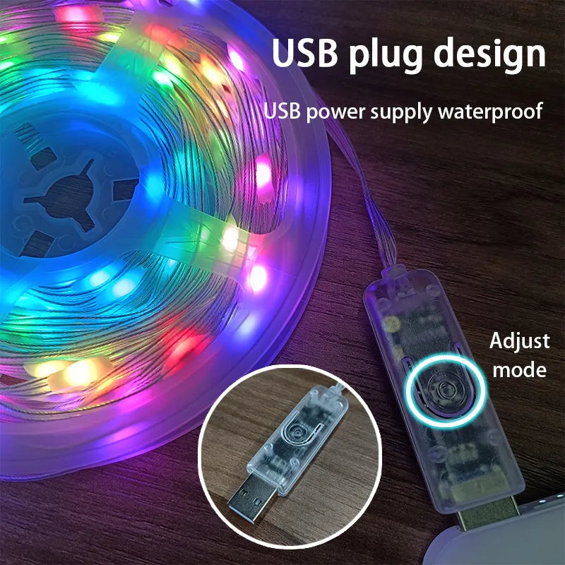 10-metre long LED decorative light string with 100 multi-colour lights for festivals and parties