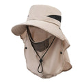 Men's large brim polyester fisherman hat for sun protection in army green colour.