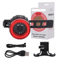 Black intelligent induction brake taillight with aluminium alloy body and seat tube bracket for cycling safety