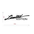Limited edition laser reflective car sticker with black text on pet material vinyl for automotive application