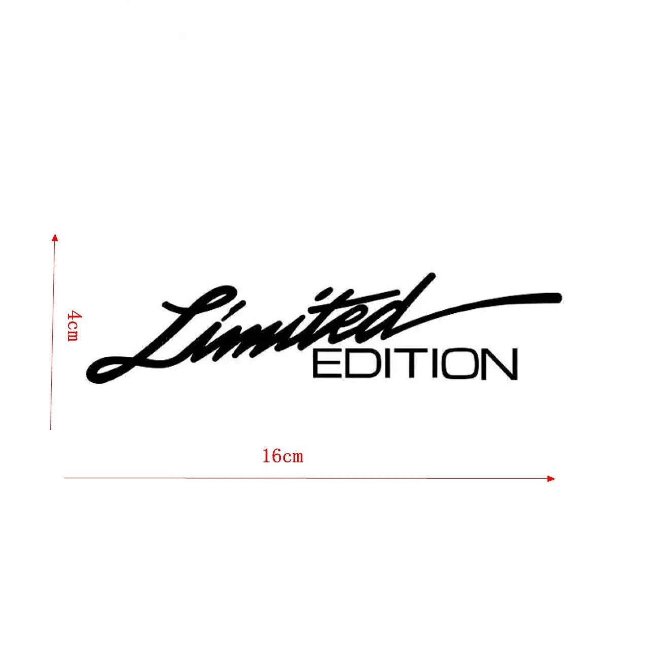 Limited edition laser reflective car sticker with black text on pet material vinyl for automotive application