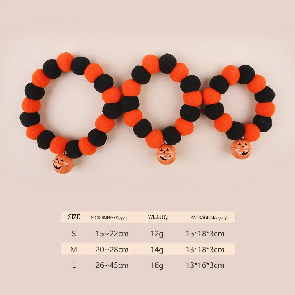 Halloween cat collar with naughty design in three sizes for trick-or-treat costumes