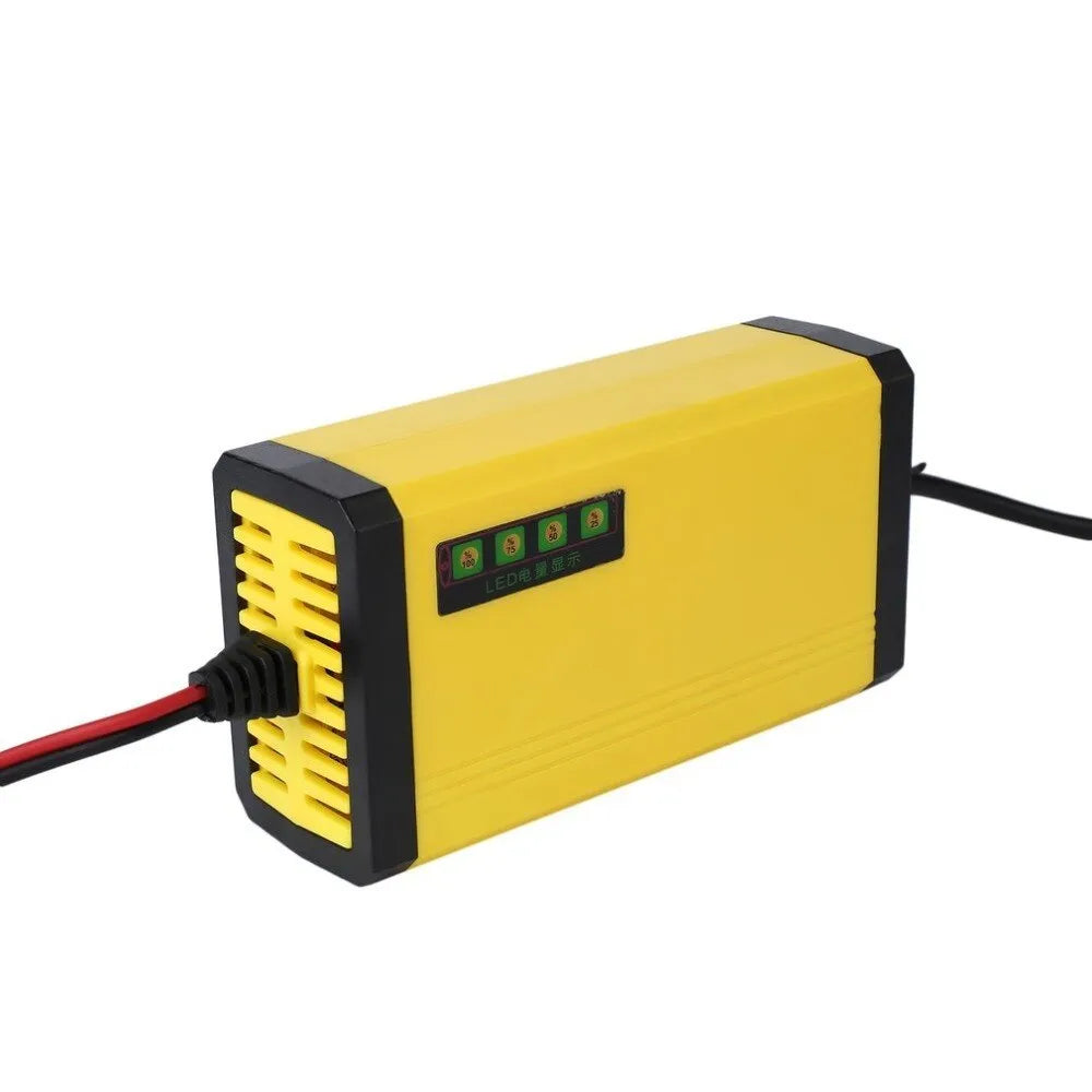 LV1202-2 motorcycle battery charger compact 12V 2A smart charger with EU plug and alligator clips