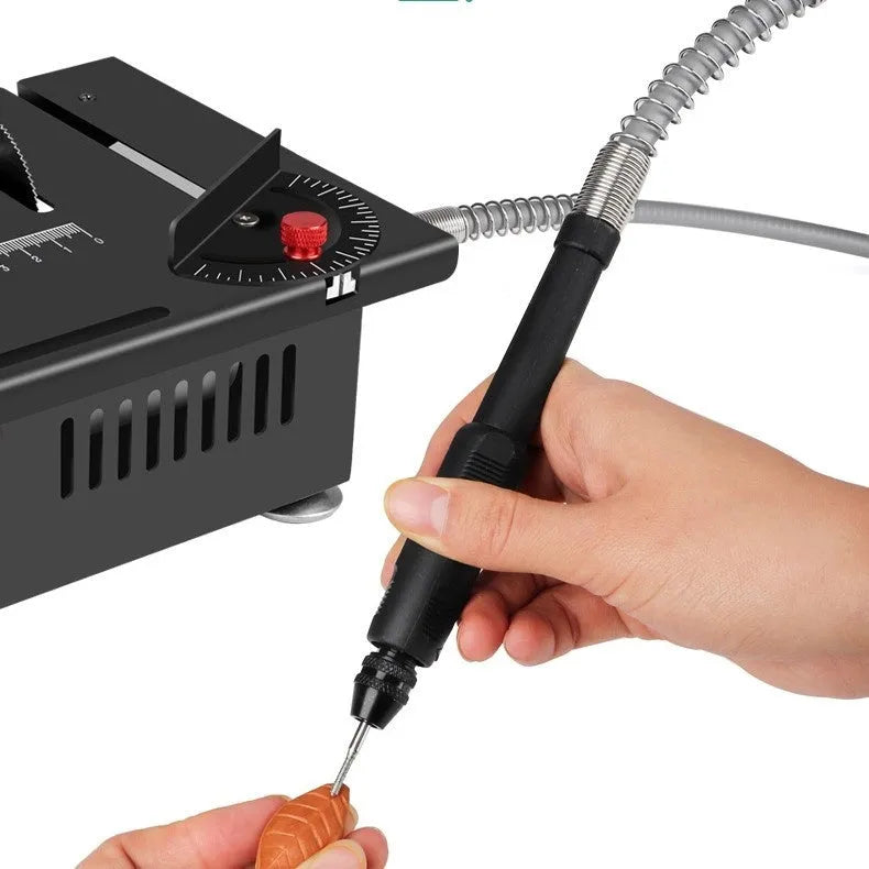 Lithium battery cordless desktop saw with metal construction for household workshop cutting tasks