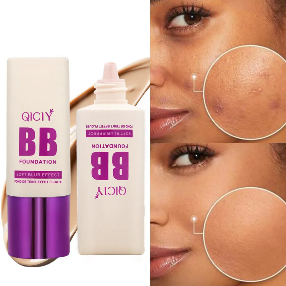 Feeding bottle BB cream liquid foundation concealer with dropper in ten colour options for brightening and coverage
