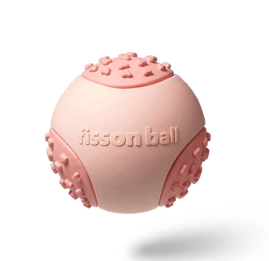 Green interactive rolling ball dog toy measuring 64mm diameter for small medium dogs