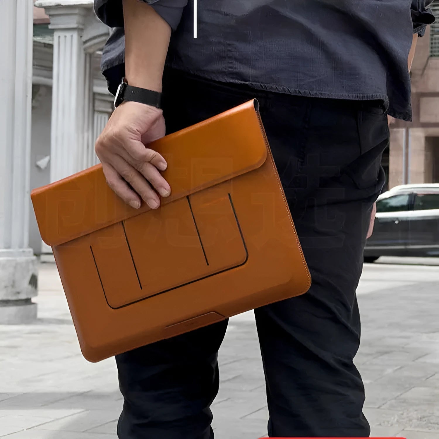 13.3-inch laptop bracket bag with integrated adjustable stand in business style