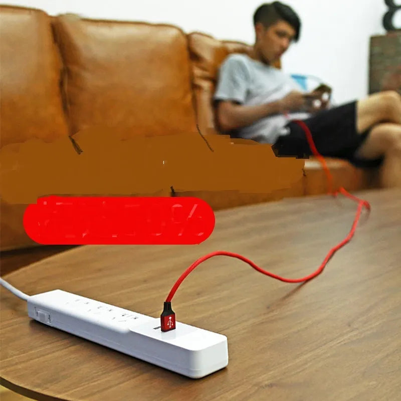 2 metre USB TYPE C charging cable for mobile phones in multiple colours