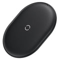 Baseus Rough 15W wireless charging pad in black or white with USB-C connection