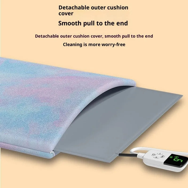 Insulation heating pad for pets with tie-dyed rabbit hair cloth cover in three sizes 30x40cm 45x45cm 45x70cm