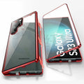 Universal magnetic mirror phone case with peep-proof design for Samsung smartphones in multiple colours