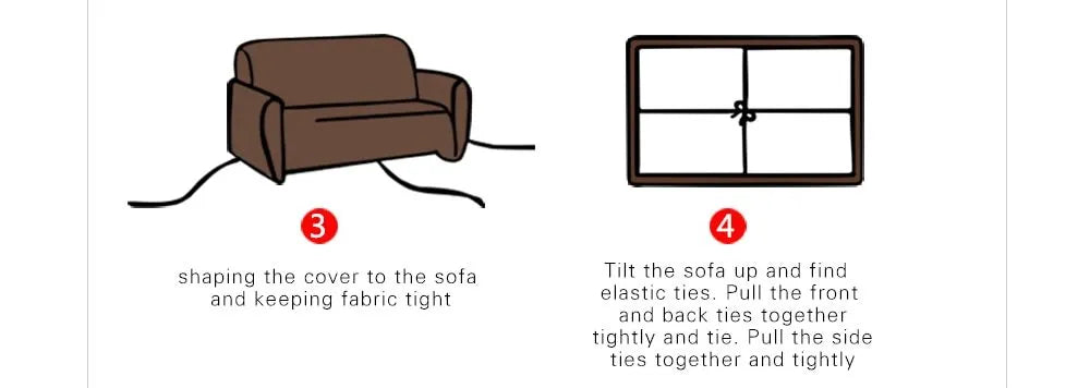Stretch sofa cover in grey on a four-seater couch showing fitted corners and non-slip grip design