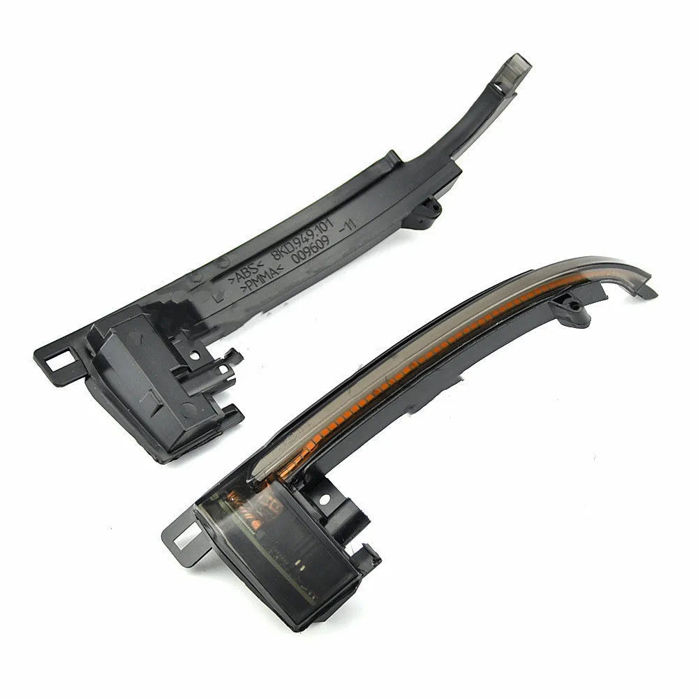 Dynamic LED mirror turn signal indicators for Audi A4 B8 and B8.5 models in black and white options