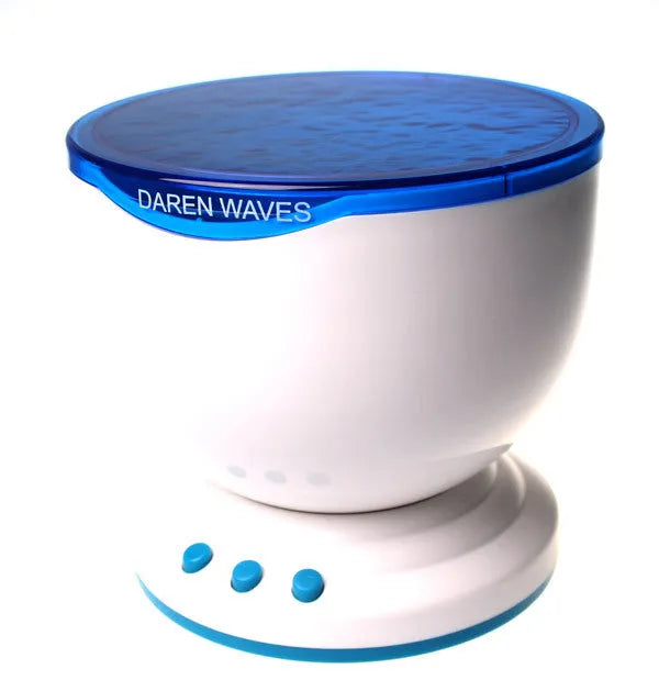 Blue ocean wave projection lamp with DLP correction for children's puzzle activities