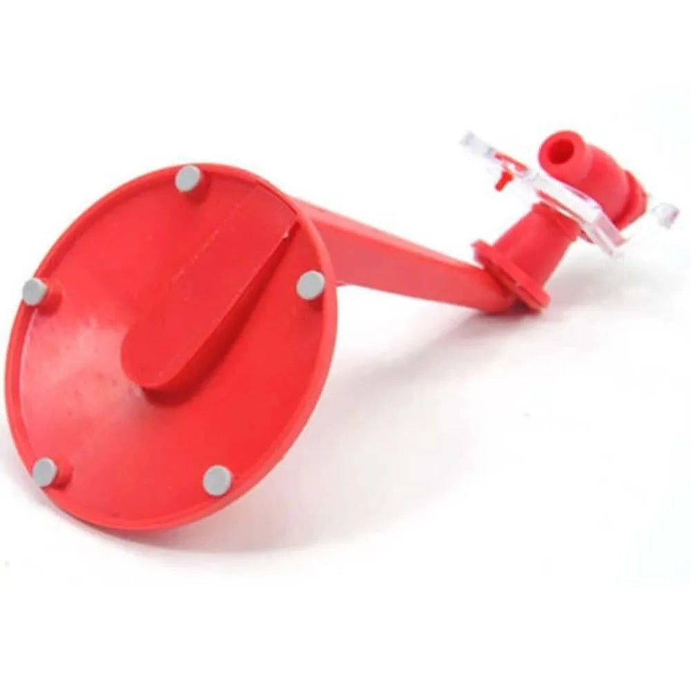Red plastic Magic Tap soda dispenser attachment for 2-litre bottles