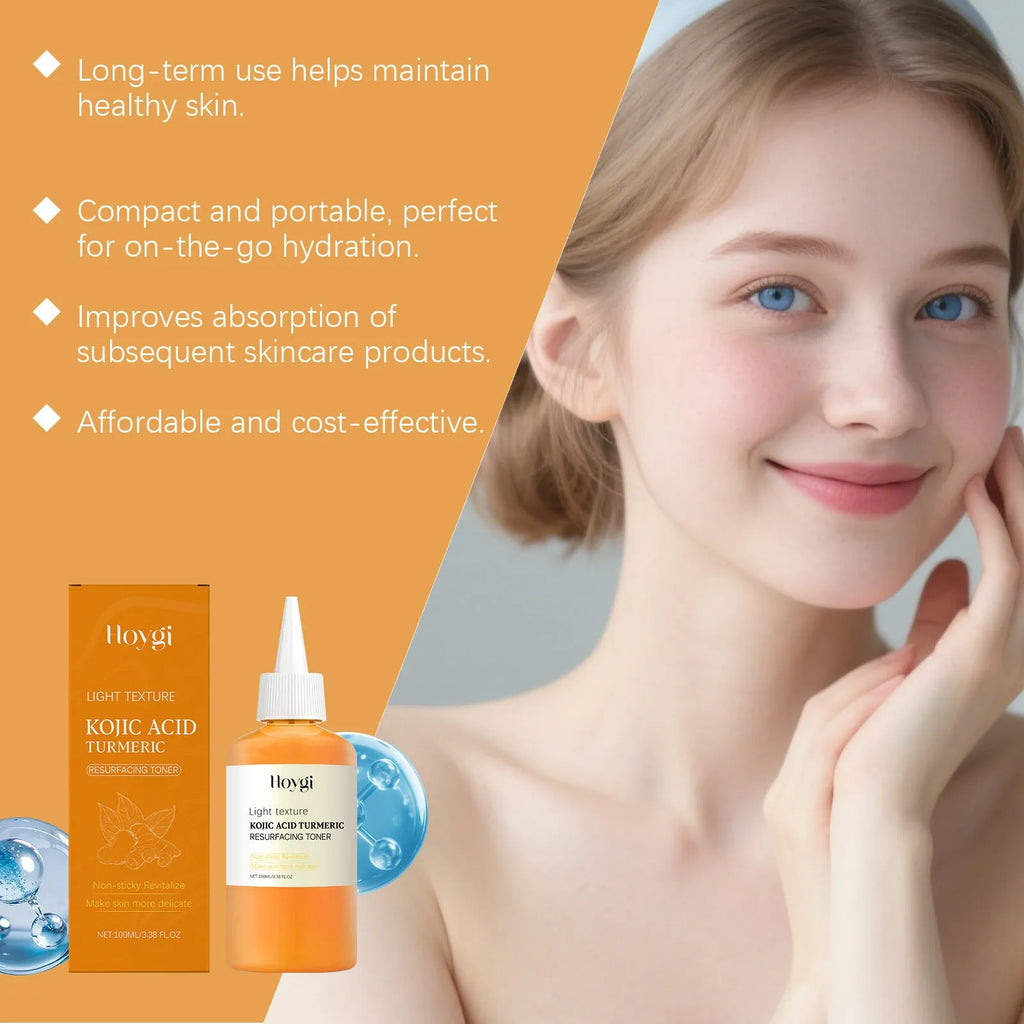 100ml turmeric moisturising water facial skin toner in 4.3x13.4cm packaging