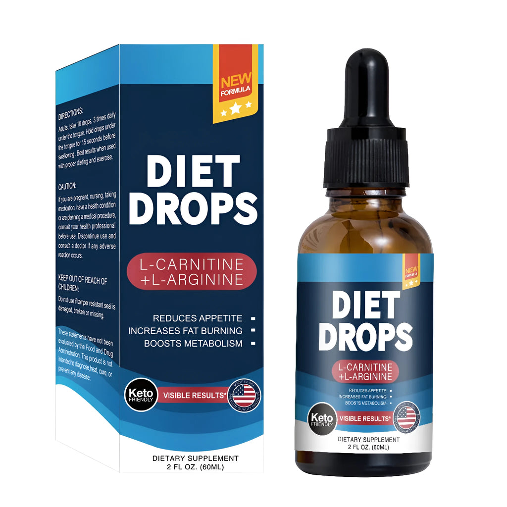 60ml bottle of ketone drops dietary supplement liquid.