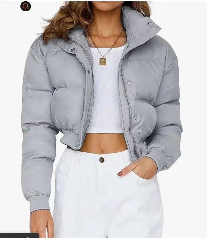 Women's loose polyester leisure jacket in multiple colours with long sleeves