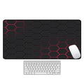 Large extended computer desk mouse pad with printed pattern and natural rubber non-slip base